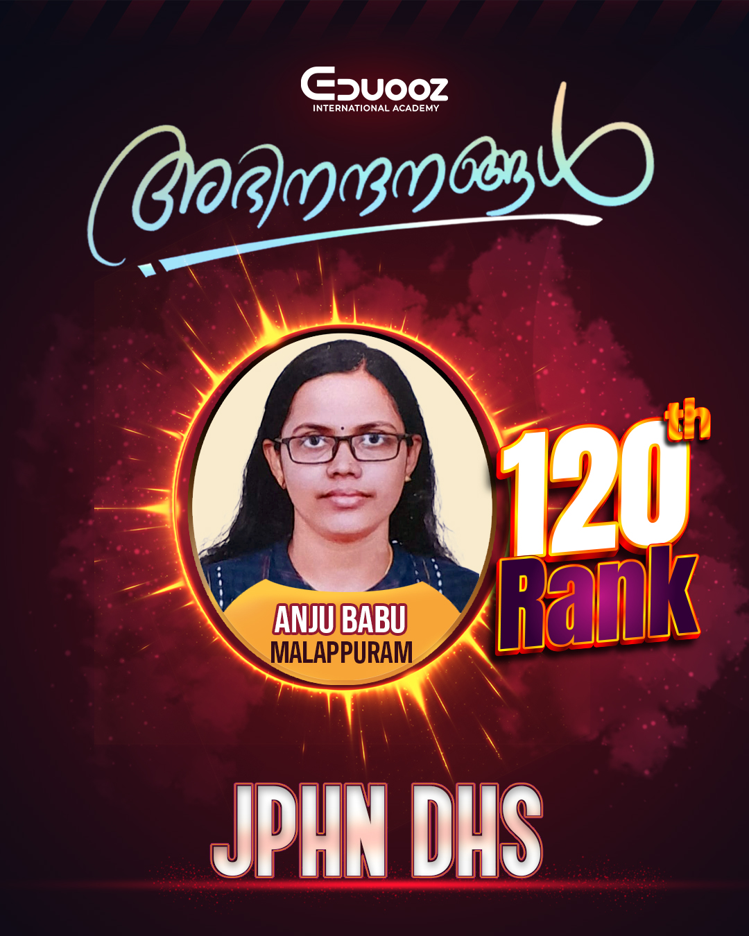 Rank holder portrait: 120 Anju babu   JPHN DHS.jpg